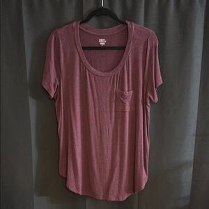 Market & Spruce Burgundy Short Sleeve Tee